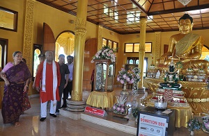 The Governor of Arunachal Pradesh Shri P.B. Acharya and State�s First Lady Smt Kavita Acharya visiting �Kongmukham�, the famed Golden Pogoda  at Tengapani in Namsai on 5th  August 2017.